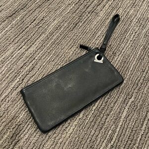 Salvatore Ferragamo Black Leather Pouch